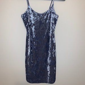 Velvet Blue Mini Dress